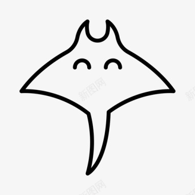 黄貂鱼动物水生动物图标图标