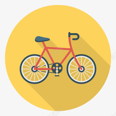 自行车活动5圆形图标图标