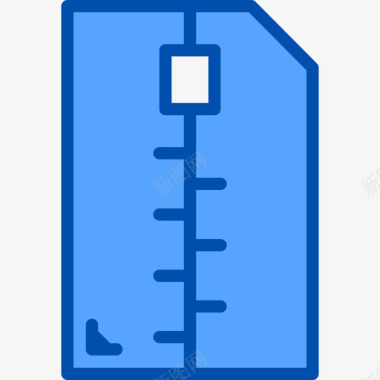 Zip文件和文件夹9蓝色图标图标