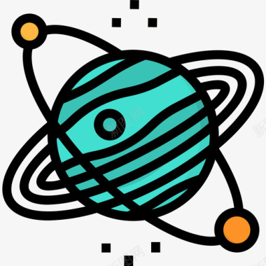海王星空间127线性颜色图标图标