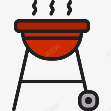 烧烤食物119线性颜色图标图标