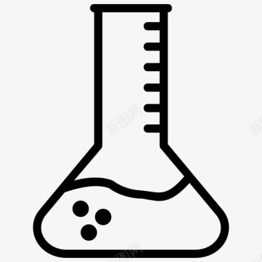 锥形烧瓶瓶子化学图标图标