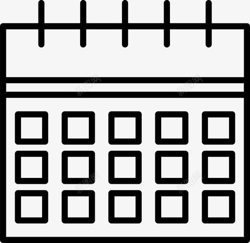 日历日期月图标svg_新图网 https://ixintu.com 圣诞节 日历 日期