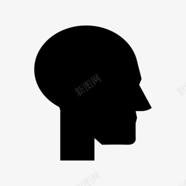 男人秃头脸图标图标