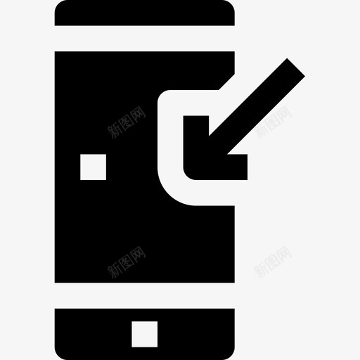 智能手机移动电话8填充图标svg_新图网 https://ixintu.com 填充 手机 智能 移动电话