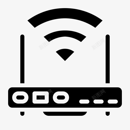 wifi连接互联网图标svg_新图网 https://ixintu.com wifi 互联网 固态 技术 无线 路由器 连接 酒店