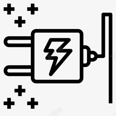 电力能源插头图标图标