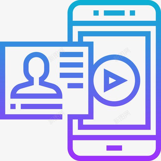 视频讲座在线教育16梯度图标svg_新图网 https://ixintu.com 在线教育 梯度 视频 讲座