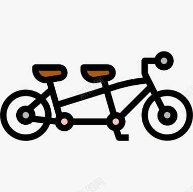 串联自行车23线颜色图标图标