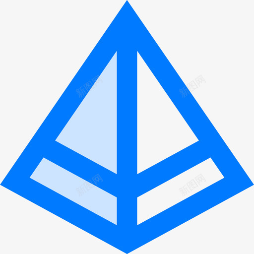 金字塔3d4蓝色图标svg_新图网 https://ixintu.com 3d4 蓝色 金字塔