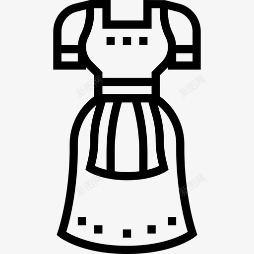 连衣裙墨西哥9直纹图标svg_新图网 https://ixintu.com 墨西哥 直纹 连衣裙
