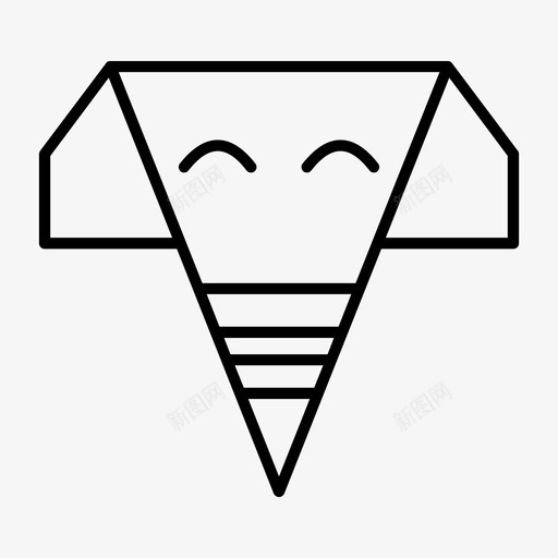 折纸象动物折纸图标svg_新图网 https://ixintu.com 动物 折纸 折纸象