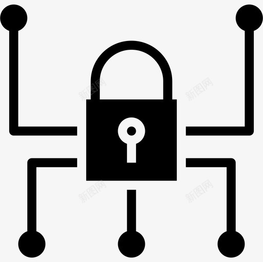 挂锁网络和安全6填充图标svg_新图网 https://ixintu.com 填充 安全 挂锁 网络
