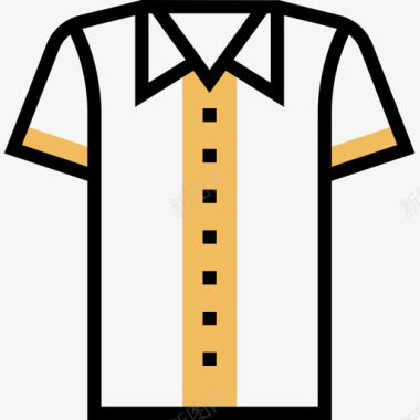衬衫衣服95黄影图标图标