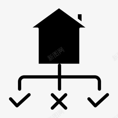 规划流程住宅图标图标
