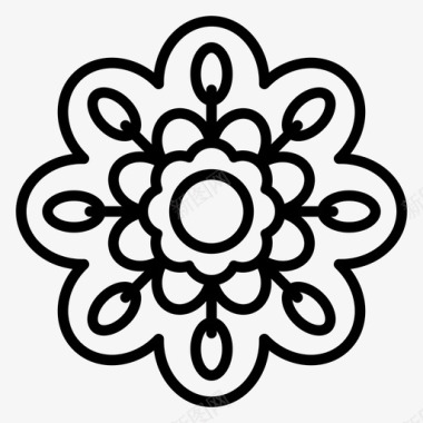 花装饰自然图标图标