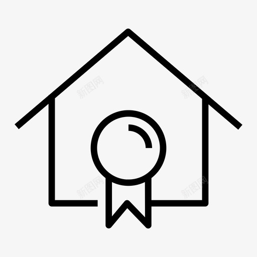 房子礼物家房地产图标svg_新图网 https://ixintu.com 图标 房地产 房子 礼物 线图