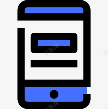 智能手机创意8蓝色图标图标