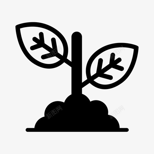 发芽生长自然图标svg_新图网 https://ixintu.com 发芽 植物 生长 自然
