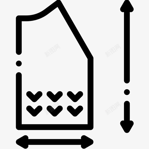 尺寸针织5直线图标svg_新图网 https://ixintu.com 尺寸 直线 针织