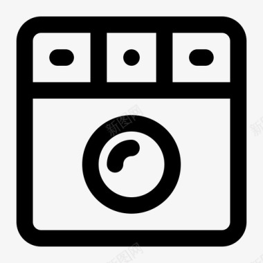 电子洗衣机洗衣机电子服务图标图标