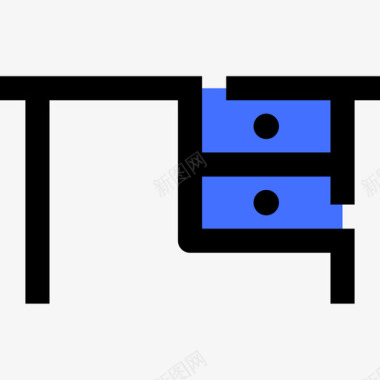 书桌56学校蓝色图标图标