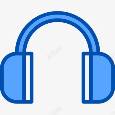 耳机音乐61蓝色图标图标