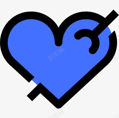 心脏爱85蓝色图标图标