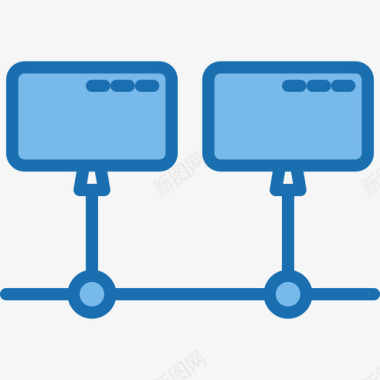 网络网络和数据库23蓝色图标图标
