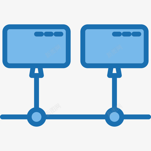 网络网络和数据库23蓝色图标svg_新图网 https://ixintu.com 数据库 网络 蓝色