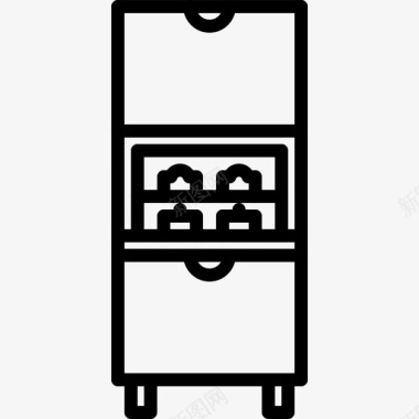 橱柜家具134线性图标图标