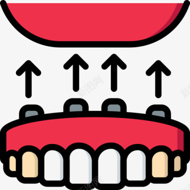 义齿牙科学8线性颜色图标图标
