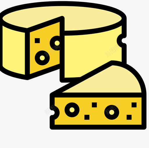 奶酪面包店76线性颜色图标svg_新图网 https://ixintu.com 奶酪 线性 面包店 颜色