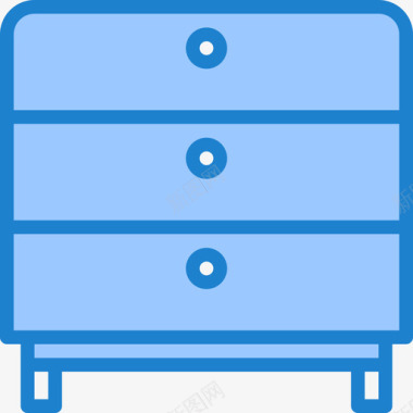 床头柜家具和家居27蓝色图标图标