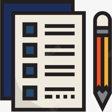 档案馆学校和教育9线性颜色图标图标