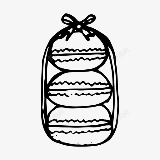 杏仁饼杏仁食品图标svg_新图网 https://ixintu.com 手绘 杏仁 法国 食品