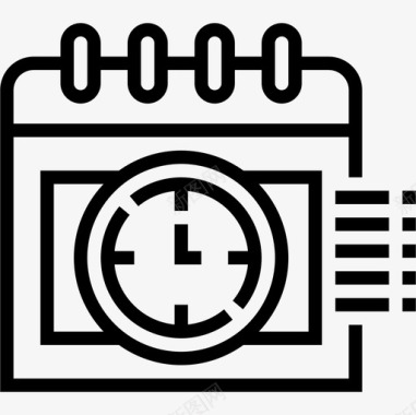 日历交付57线性图标图标
