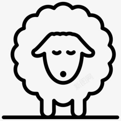美利奴家养绵羊动物家养动物农场动物图标高清图片