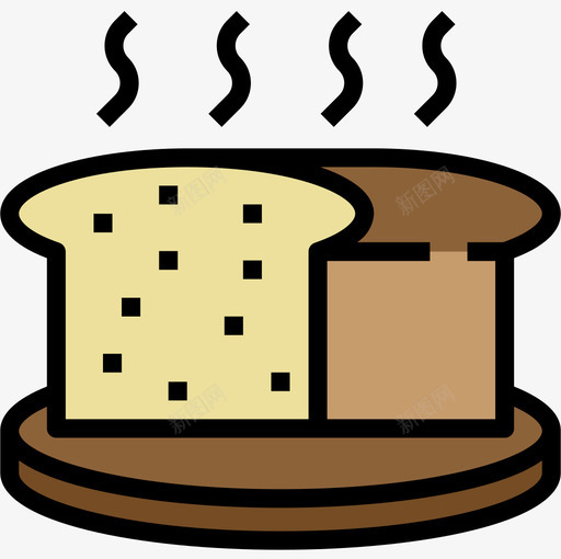 面包面包店76线性颜色图标svg_新图网 https://ixintu.com 线性 面包 面包店 颜色