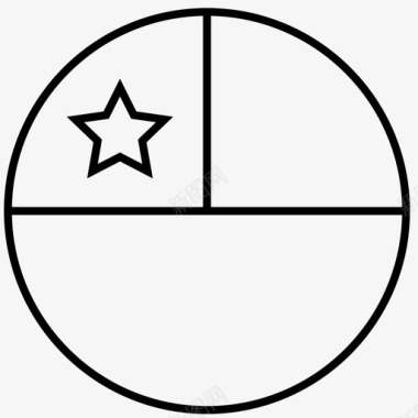 智利国家国旗图标图标