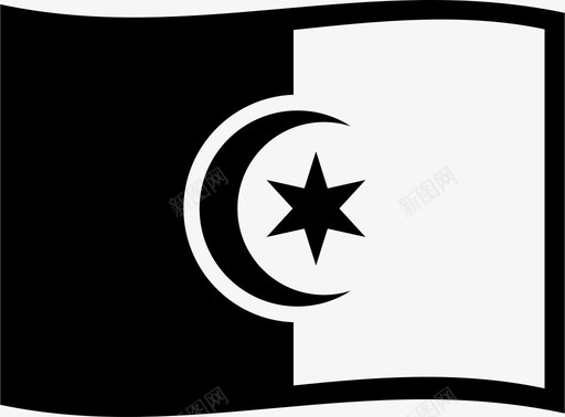 矩形旗长方形旗非洲图标svg_新图网 https://ixintu.com 国家 矩形旗 身份 长方形旗 长旗飘扬 阿尔及利亚 非洲