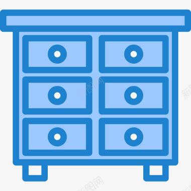 橱柜家具和家居27蓝色图标图标