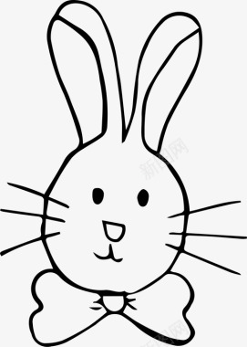 兔子虐待费复活节星期天图标图标