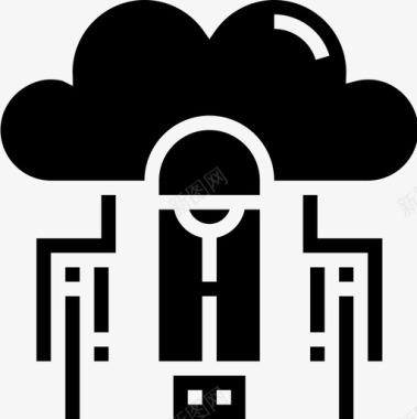 Usb云服务6字形图标图标