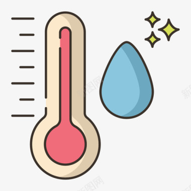 气候变化222号天气线性颜色图标图标