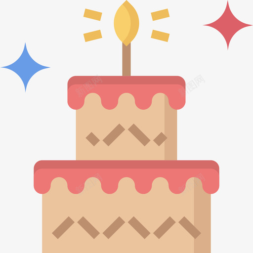 生日蛋糕派对64平的图标svg_新图网 https://ixintu.com 平的 派对 生日蛋糕