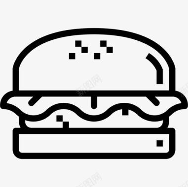 汉堡食品饮料2直系图标图标