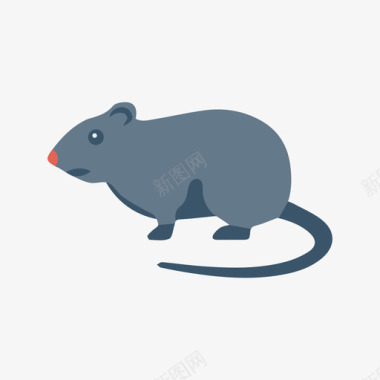 老鼠动物20扁平图标图标