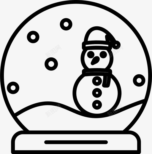 地球仪雪雪球图标svg_新图网 https://ixintu.com 冬天 圣诞节 地球仪 雪人 雪球