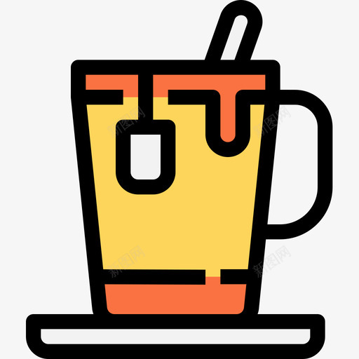 咖啡商务必备元素4线性颜色图标svg_新图网 https://ixintu.com 咖啡 商务必备元素4 线性颜色